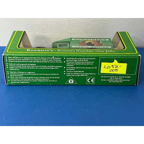 Vintage 1993 Lledo 70th anniversary Rowntrees Jelly 1930 Morris Diecast Van NIB - Picture 9 of 10